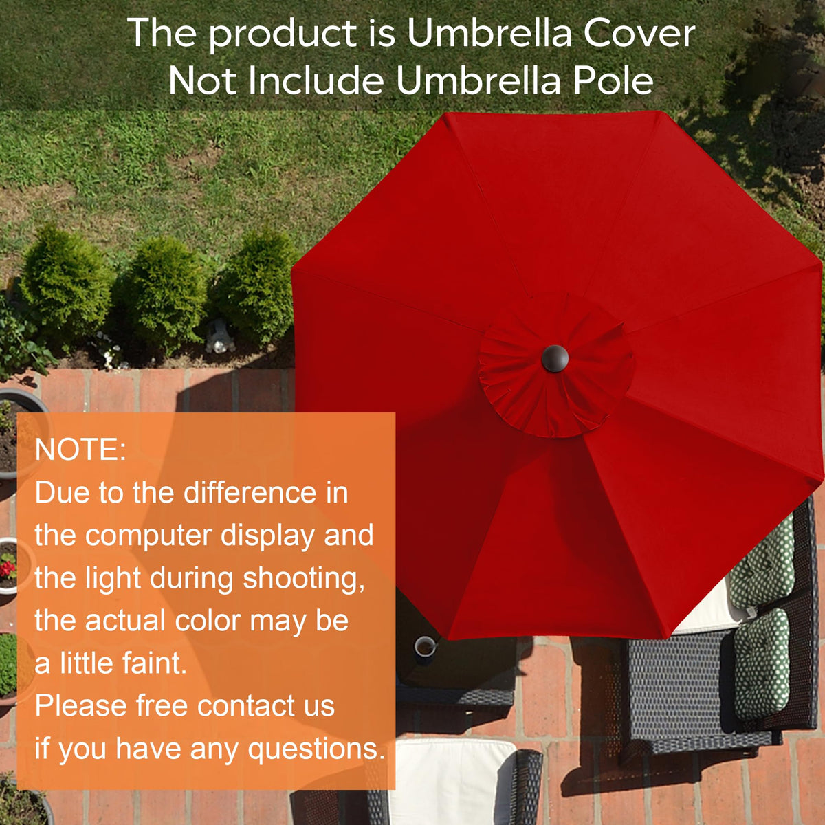 EliteShade 8 rib market umbrella cover for easy swap on patios
