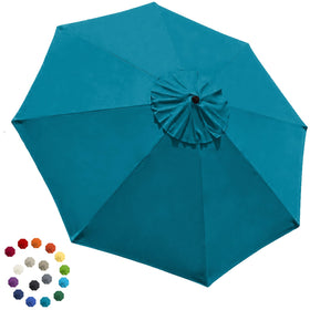EliteShade 9ft teal canopy replacement for 8-rib market umbrellas, ready to install