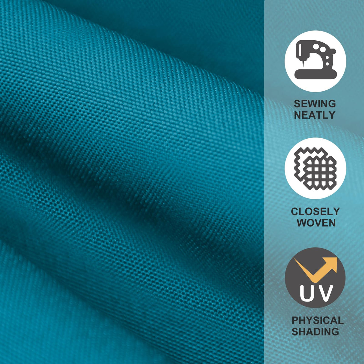 EliteShade 9ft teal canopy ready for quick installation on a market umbrella