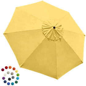 EliteShade 9ft yellow canopy showing UV-protected fabric for outdoor shade