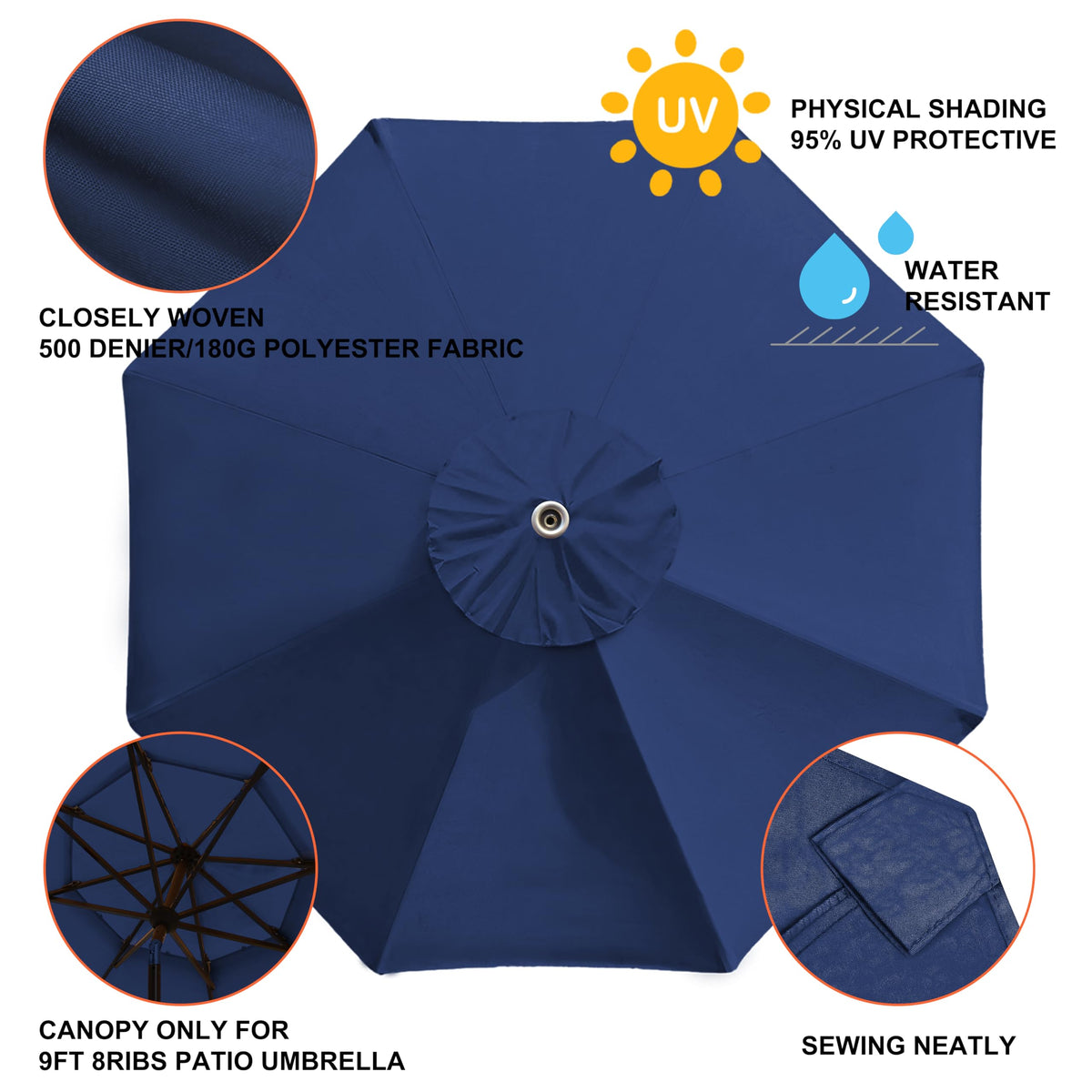 EliteShade canopy with air vent promotes airflow and cooling