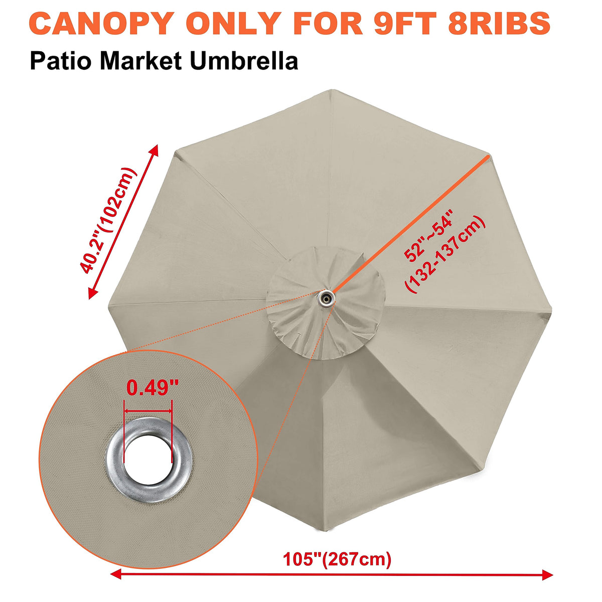 EliteShade beige canopy fabric enhances outdoor shade and style.