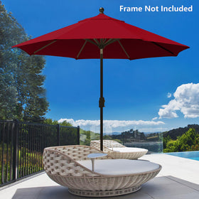 EliteShade burgundy canopy is easy to install for quick patio refresh.