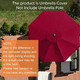 EliteShade burgundy market umbrella canopy designed to replace worn covers quickly.