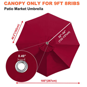 EliteShade burgundy replacement canopy with air vent promotes airflow outdoors.