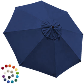 EliteShade nine-foot navy blue umbrella canopy providing durable shade