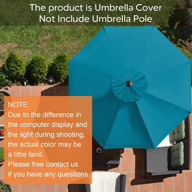 EliteShade teal canopy replacement for 8-rib frames with UV protection