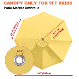 EliteShade yellow canopy with air vent design for improved airflow