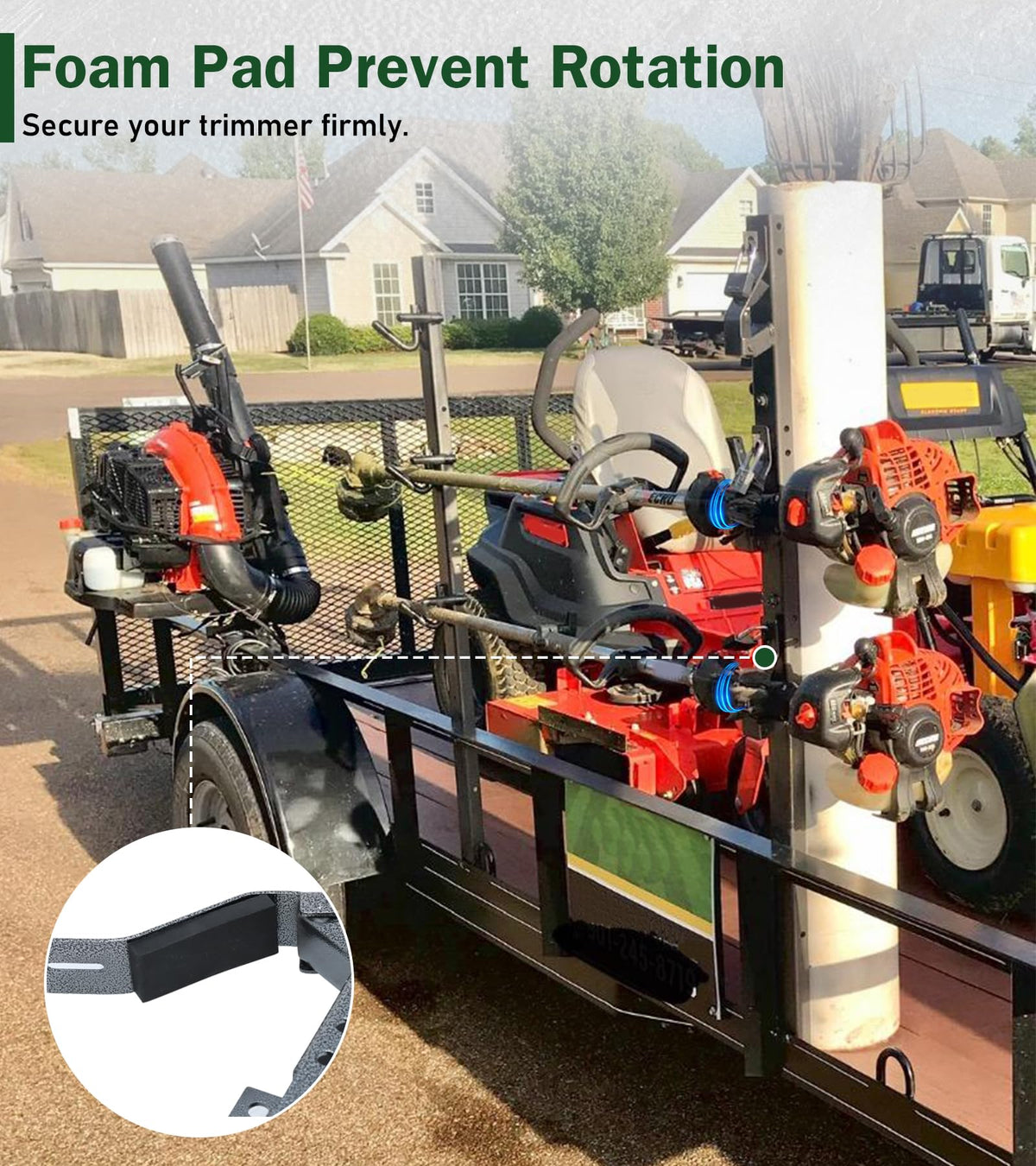 ELITEWILL weed eater rack space between holders reduces tangling and speeds access.