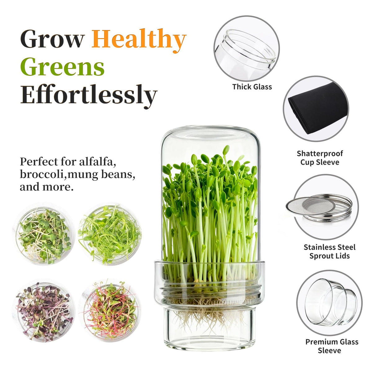 Elitrivox drip covers promote even airflow for faster sprouts.