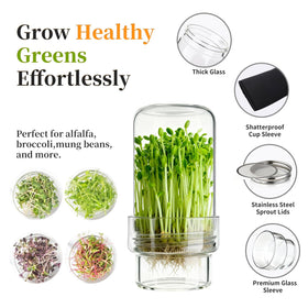 Elitrivox drip covers promote even airflow for faster sprouts.