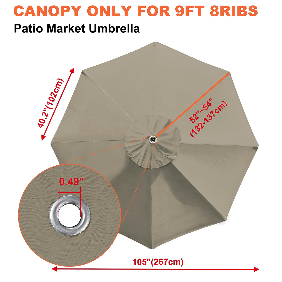 EliteShade 500-denier polyester fabric enhances UV protection.