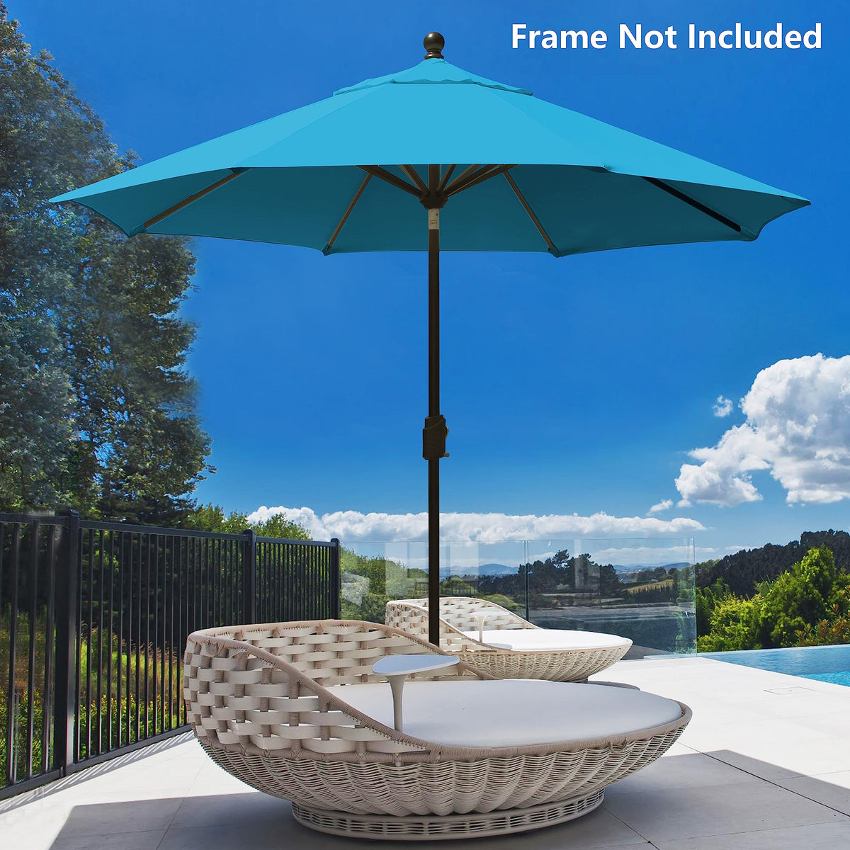 EliteShade 500 Denier polyester canopy with UV protection in sky blue