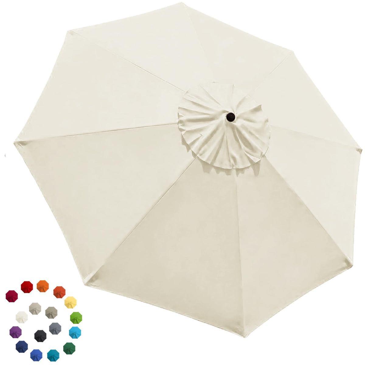 EliteShade canopy for 9ft umbrella provides durable replacement for 8-rib frames.