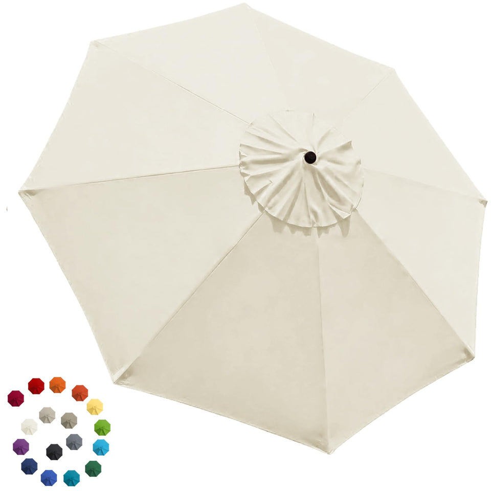 EliteShade canopy for 9ft umbrella provides durable replacement for 8-rib frames.