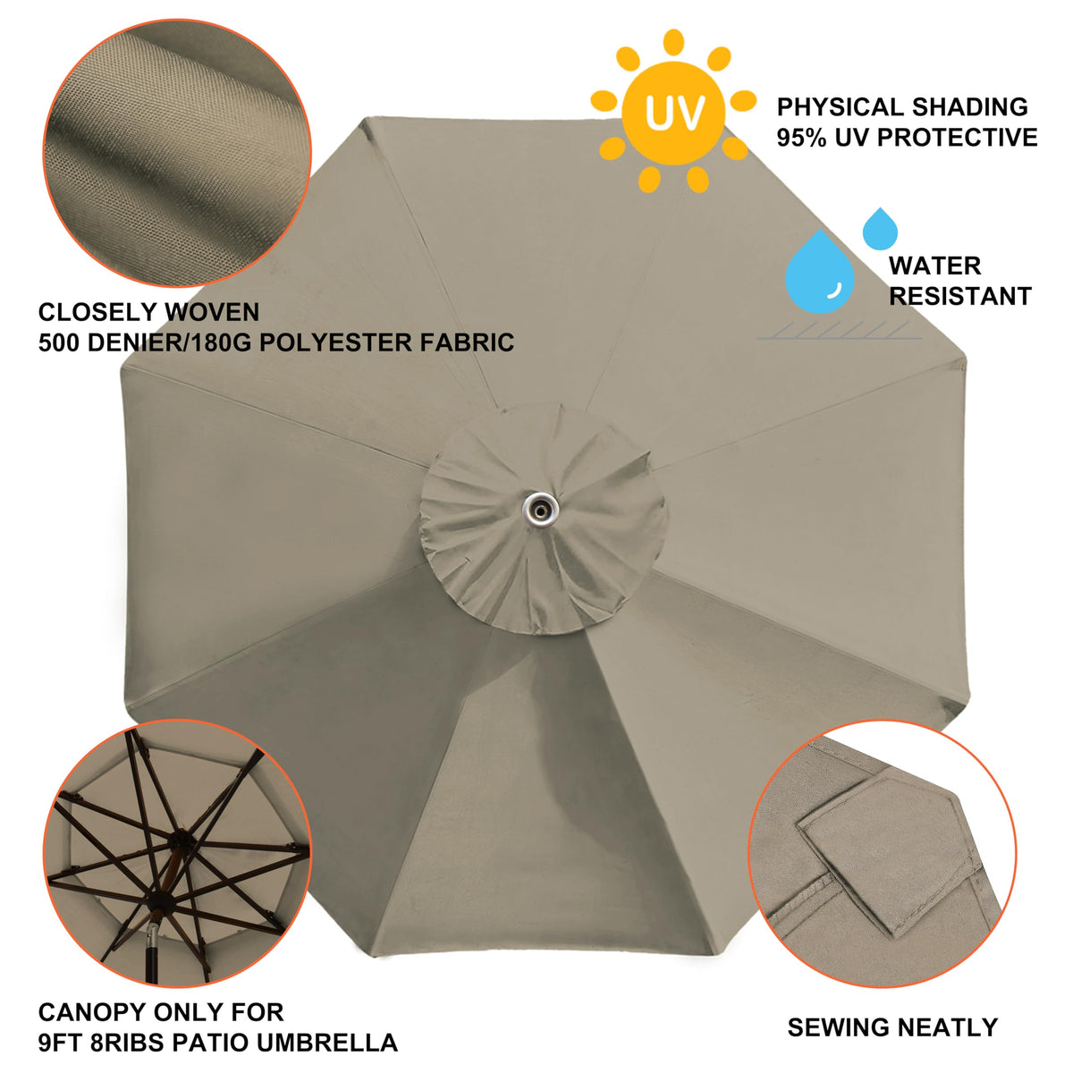 EliteShade air vent design improves airflow and rain shedding.