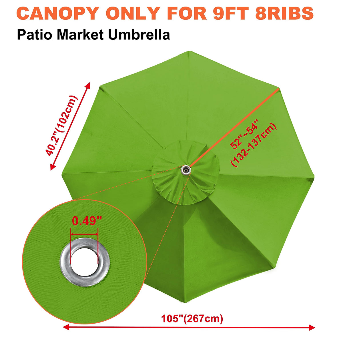 EliteShade canopy-only replacement shown with existing frame for quick refresh.