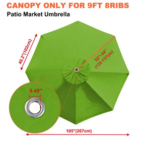 EliteShade canopy-only replacement shown with existing frame for quick refresh.