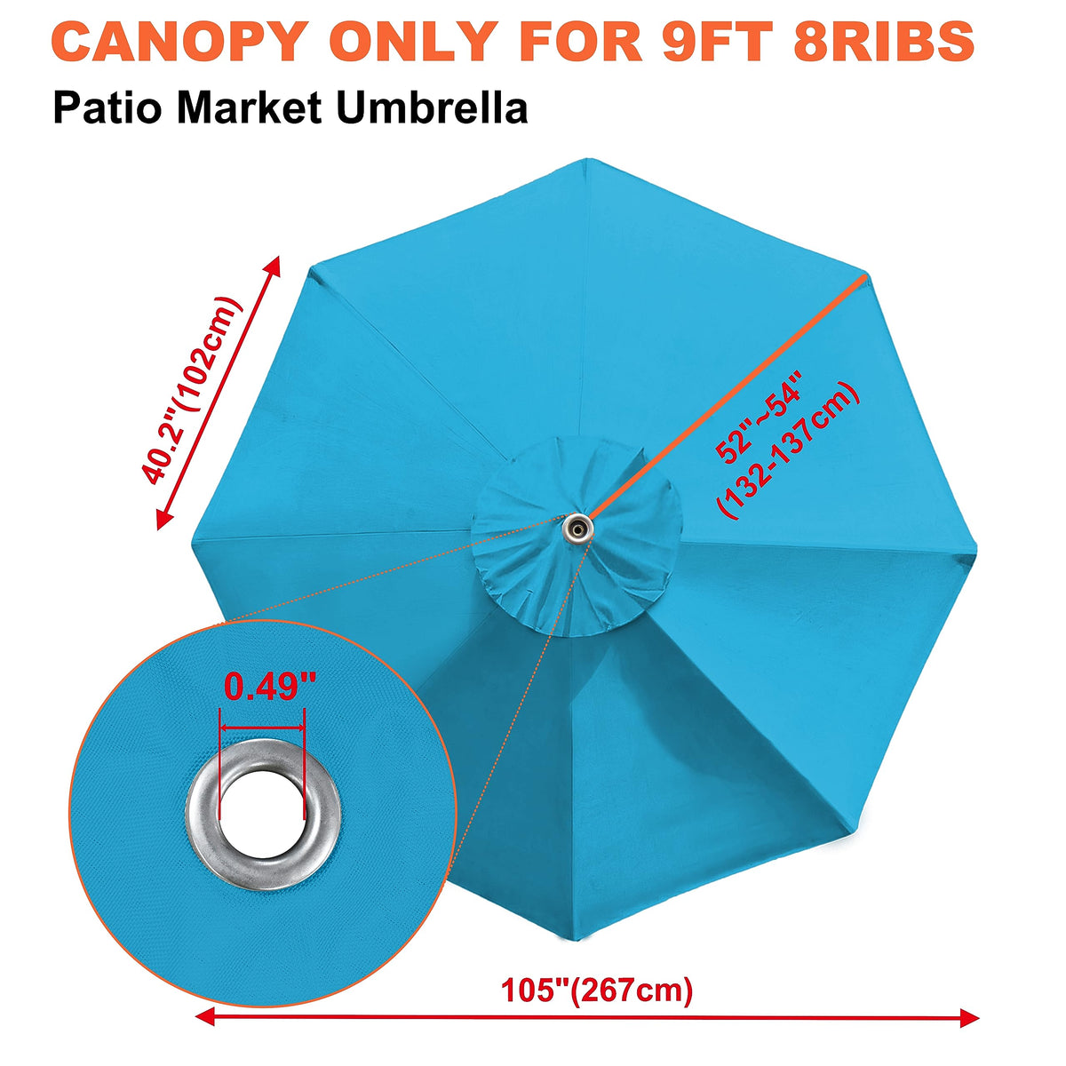 EliteShade sky blue vented canopy improves outdoor airflow
