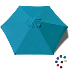 EliteShade teal canopy for 7.5ft market umbrella refreshes shade