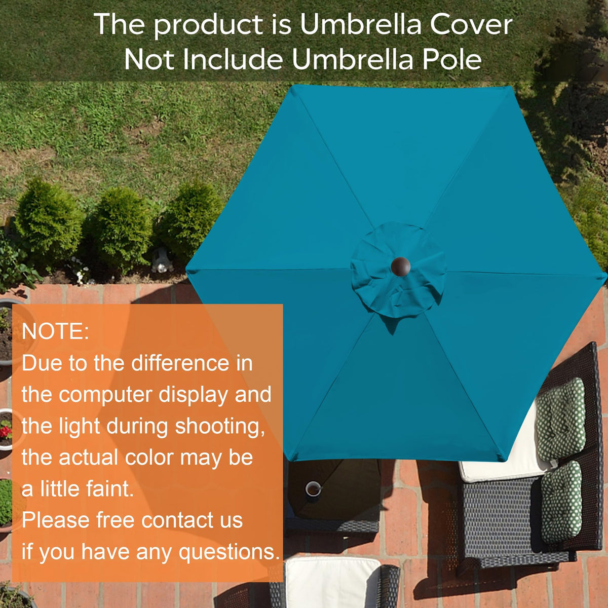 EliteShade teal canopy 6 ribs fits a sturdy frame