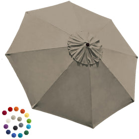 EliteShade 9ft canopy replacement in khaki fabric for durable sun shelter.