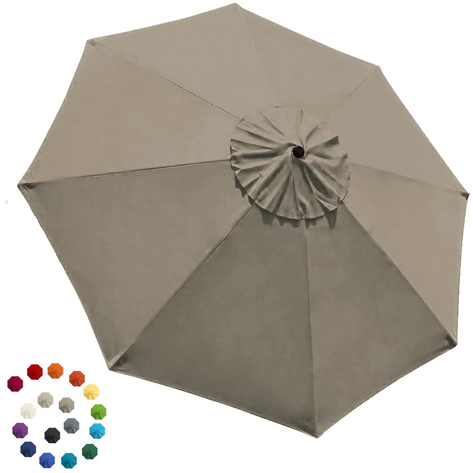 EliteShade 9ft canopy replacement in khaki fabric for durable sun shelter.