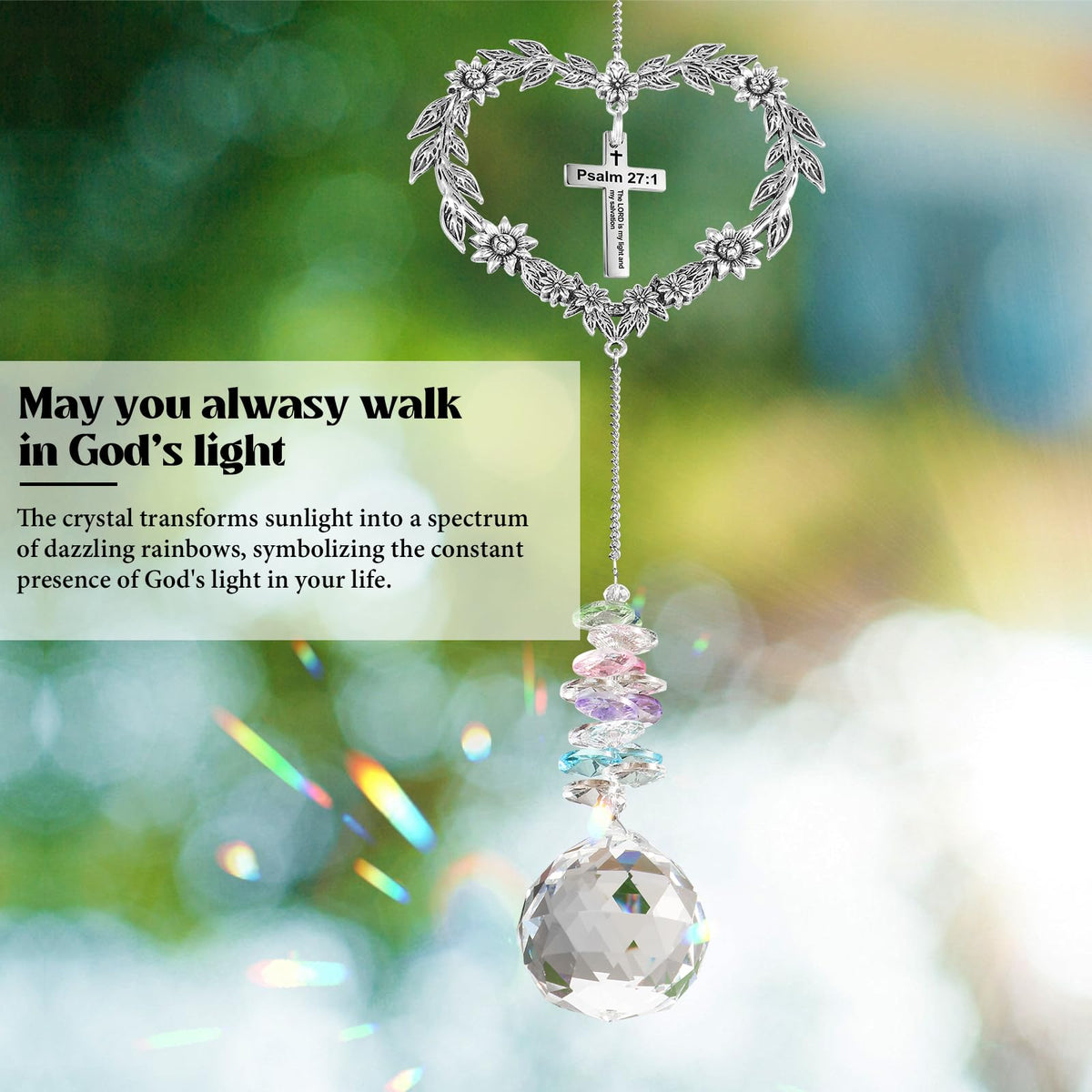Elivida room decor creates gentle faith ambiance.