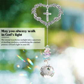 Elivida room decor creates gentle faith ambiance.