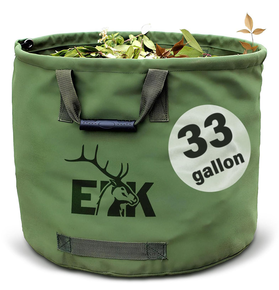 ELK 33-gallon bag with open top for easy yard leaf collection.