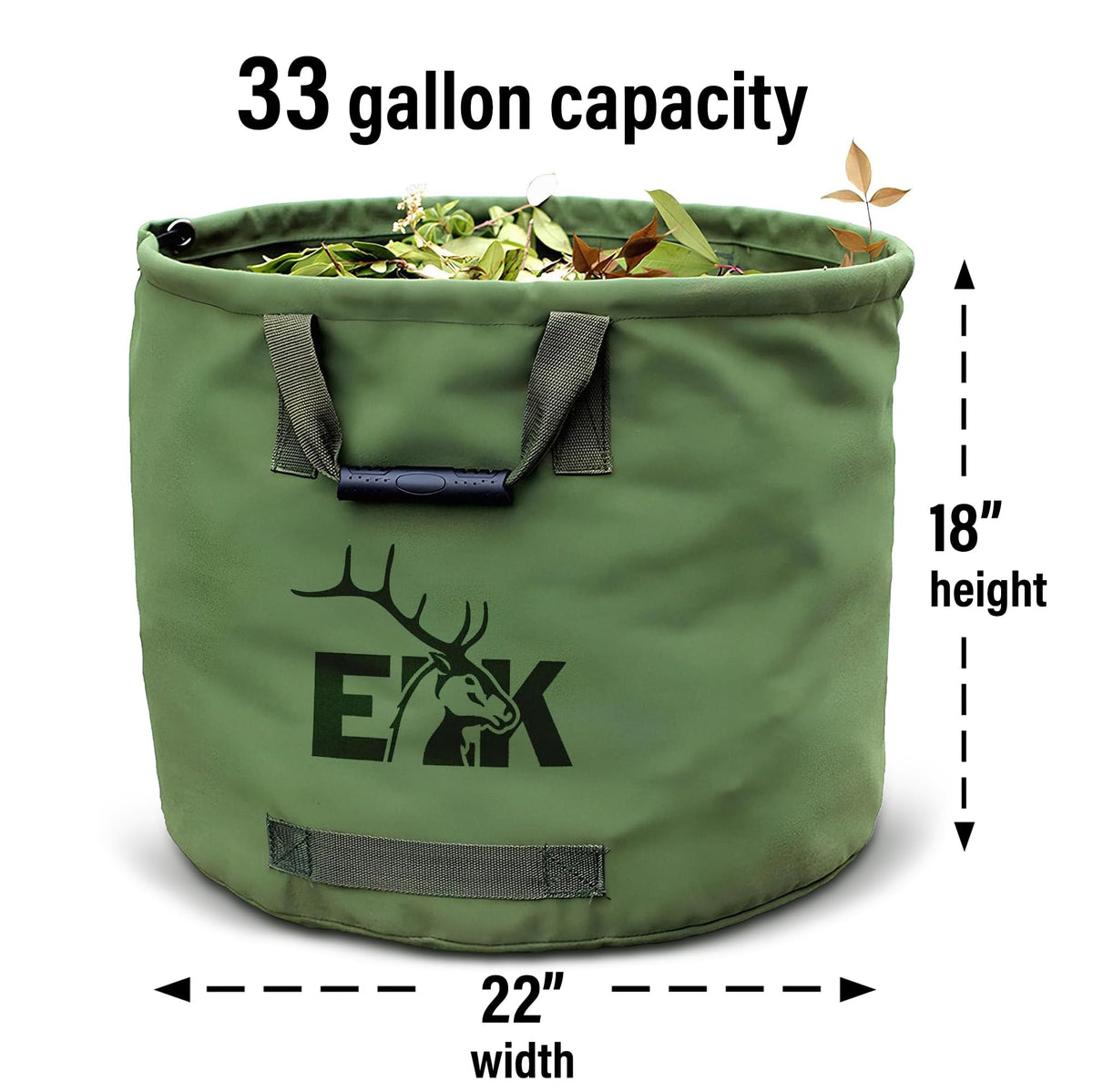 ELK heavy-duty canvas bag with reinforced straps for rugged outdoor use.