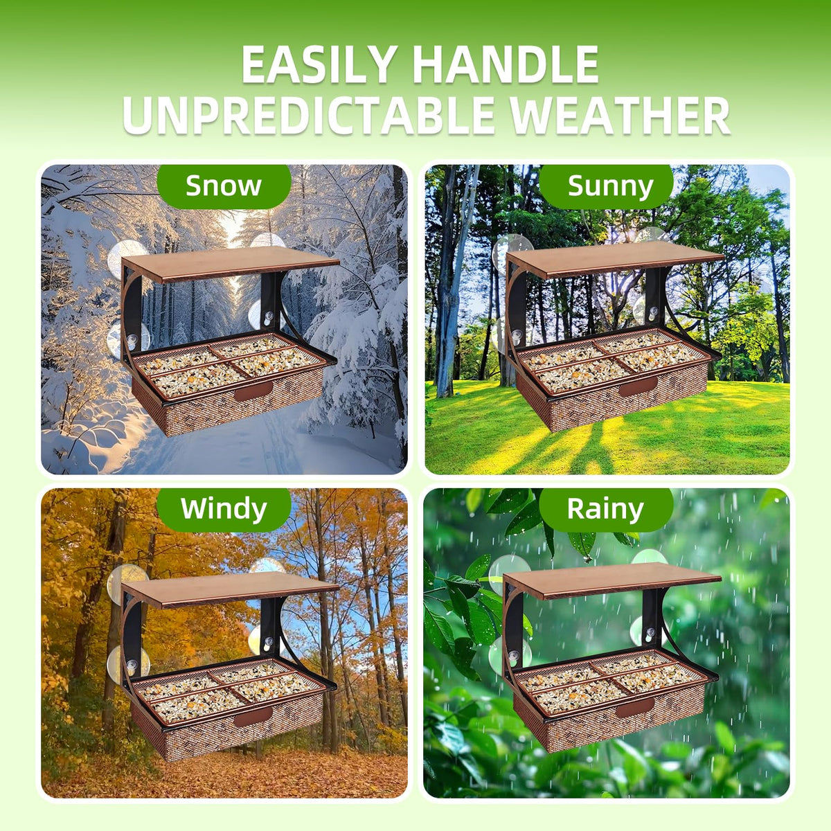 Ellfoe weatherproof iron feeder resists rust and lasts across seasons.