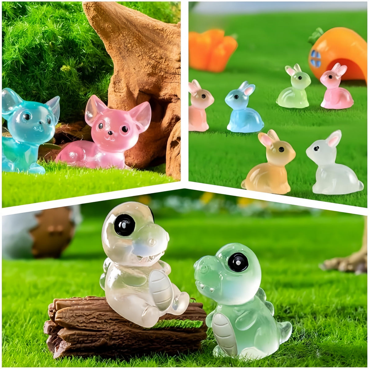 ElpizoFos triceratops luminous figurine adds whimsy to displays.