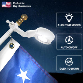 Elsollit flag pole light angle adjustment enables versatile mounting for optimal illumination.