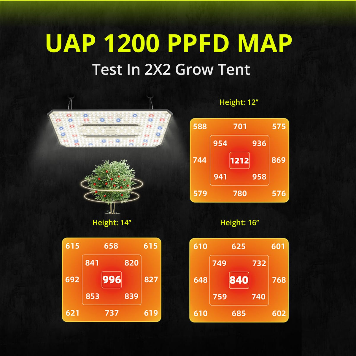 ELUFAH UAP1200 daisy-chain setup linking multiple lights from one outlet