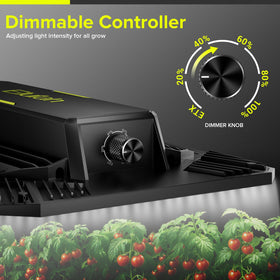 ELUFAH UAP1200 installed over a 2x2 grow tent in a compact space