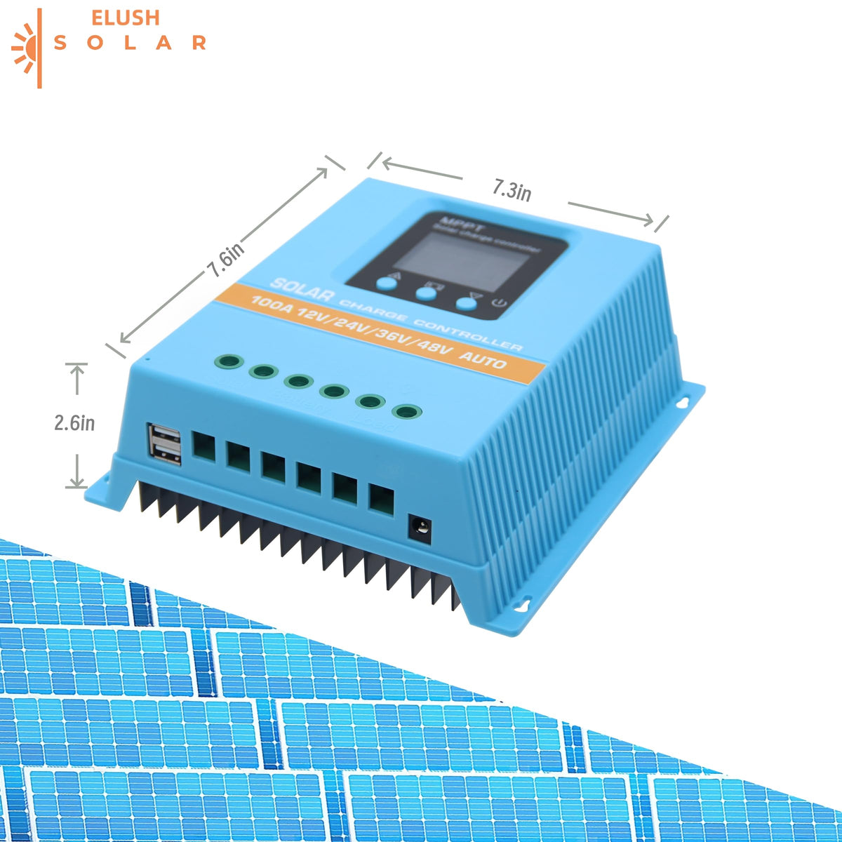 ELUSH battery compatibility range supports Sealed, GEL, Flooded, and LiFePO4 chemistries.