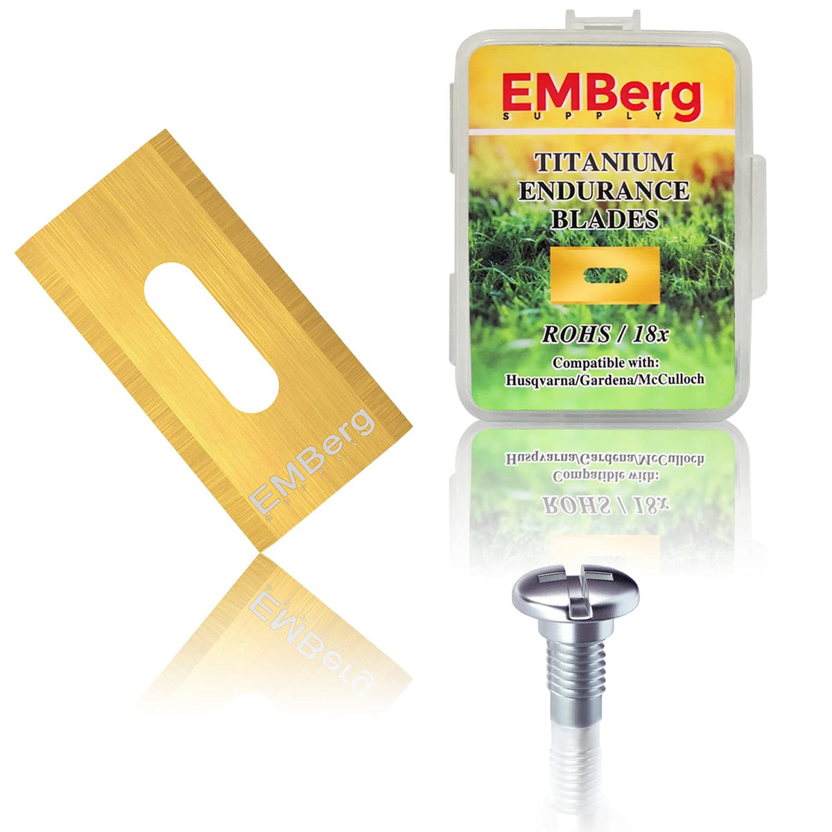 EMBergSupply stainless steel endurance blade offering corrosion resistance and reliable mowing