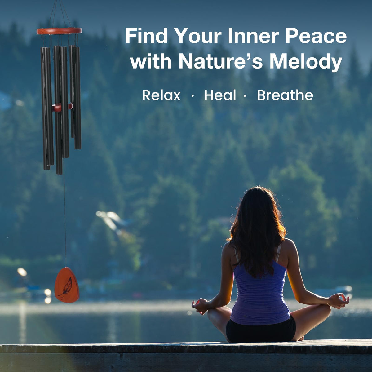 Emelunox sympathy gift wind chimes for comfort and remembrance