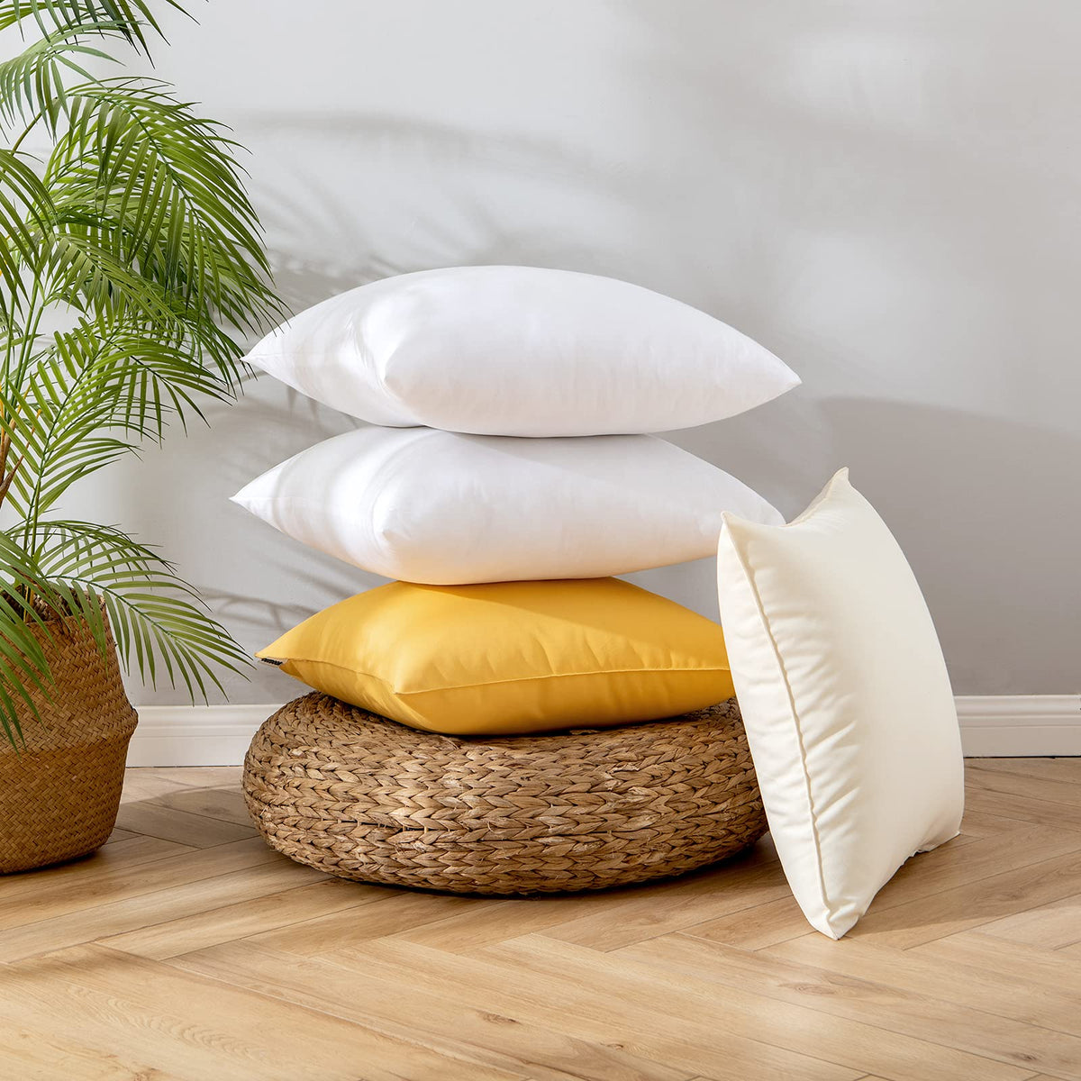 EMEMA pillow insert is machine washable and dries to fluffy softness
