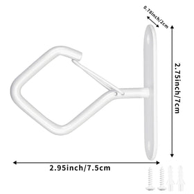 Emiluil white metal hook designed for wind chimes and outdoor use.