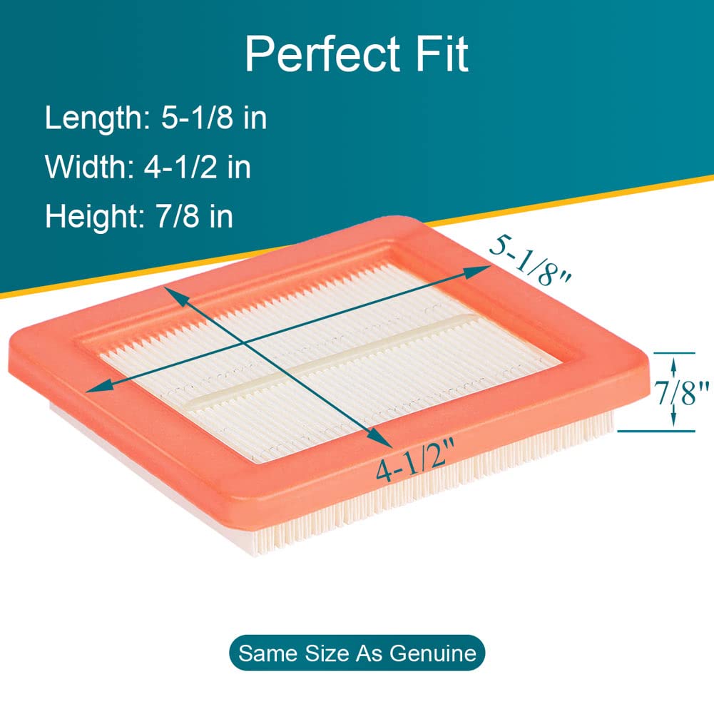 Emmawin air filter side profile highlighting thickness for proper seal.