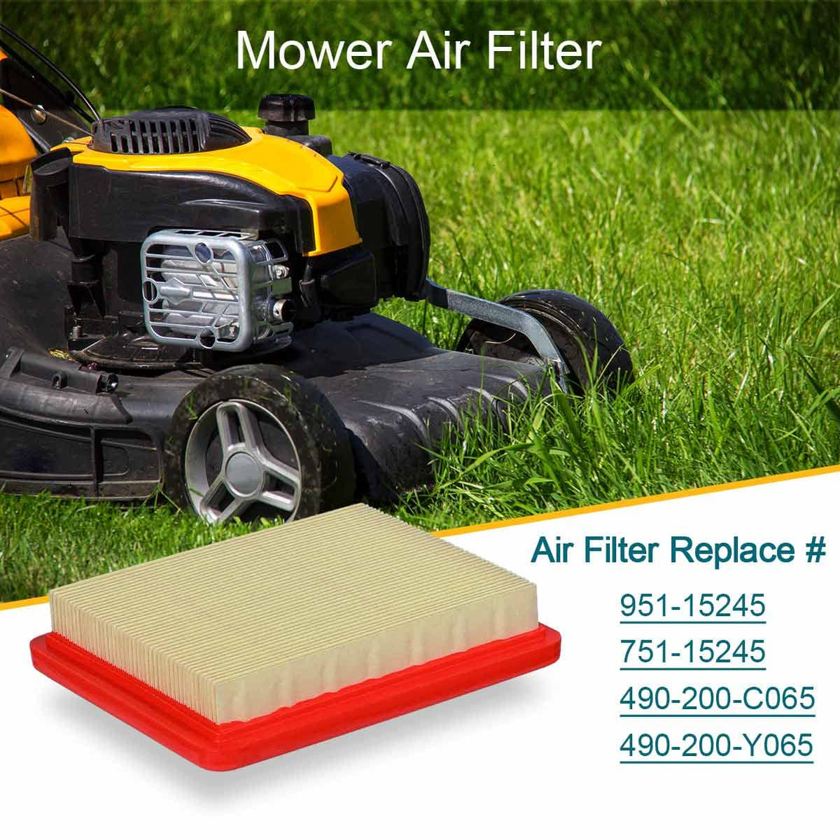 Emmawin 951-15245 air filter side view shows a tight seal for leak-free operation.