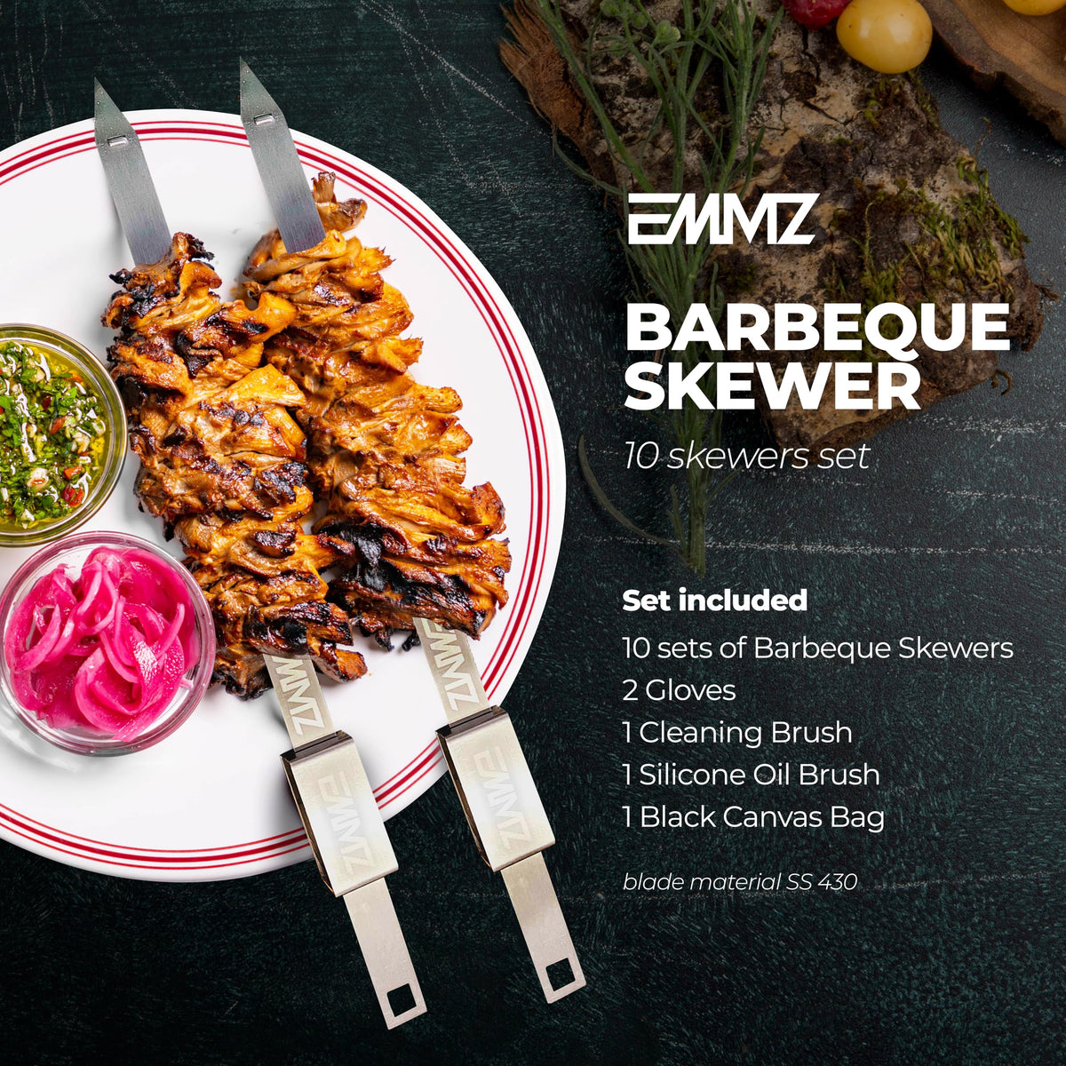 EMMZ grill cleaning brush helps maintain shine and performance.