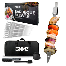 EMMZ rust-resistant skewers for repeated outdoor and indoor grilling.