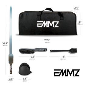 EMMZ pointed-head stainless skewers pierce meat and vegetables easily.