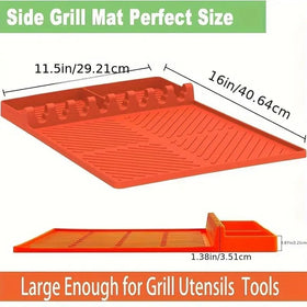 Close-up of heat-resistant silicone surface for durable outdoor grilling.
