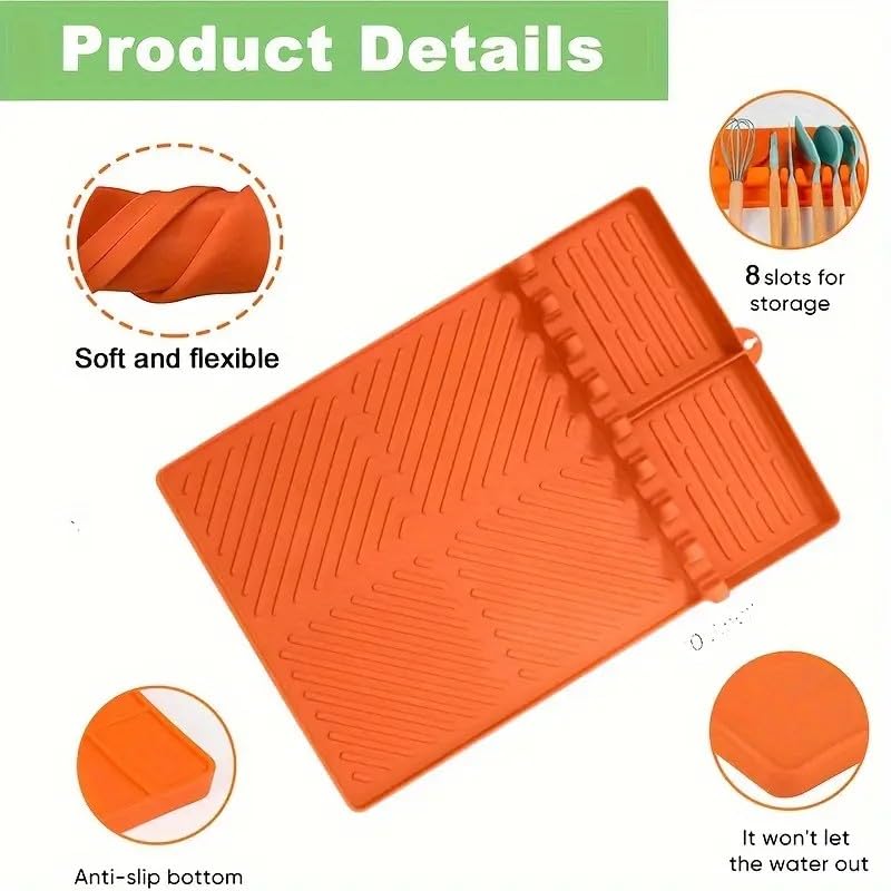 Non-slip texture keeps spatulas secure on greasy surfaces.