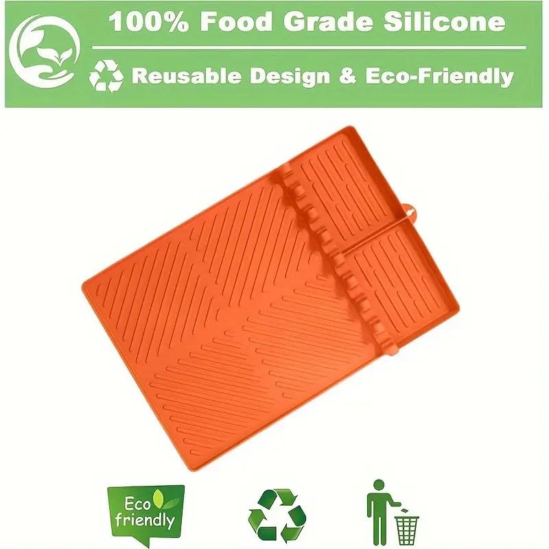 Waterproof grease-resistant material simplifies cleanup after grilling.