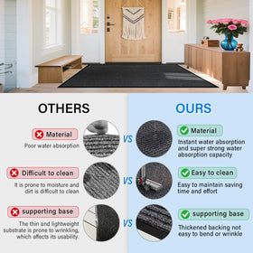 EMQIMA door mat is easy to clean with vacuum or rinse
